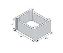 BEST ZTRACENÉ BEDNĚNÍ 50 výška 250mm, přírodní v.250/š.500/d.400 BEST ZTRACENÉ BEDNĚNÍ 50 výška 250mm, přírodní v.250/š.500/d.400